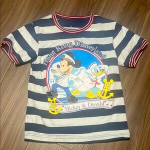 Disney Kids Striped T-Shirt - Blue and White